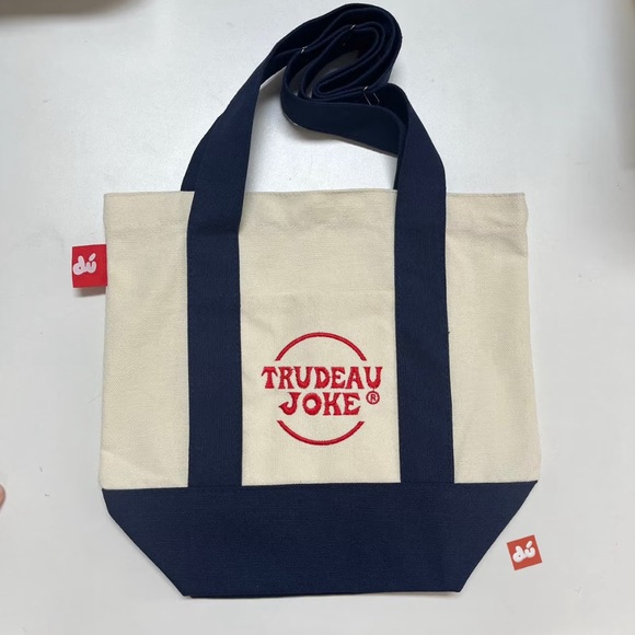Trudeau Joke - NOT Trader Joe canvas tote bag😂 - Picture 3 of 8